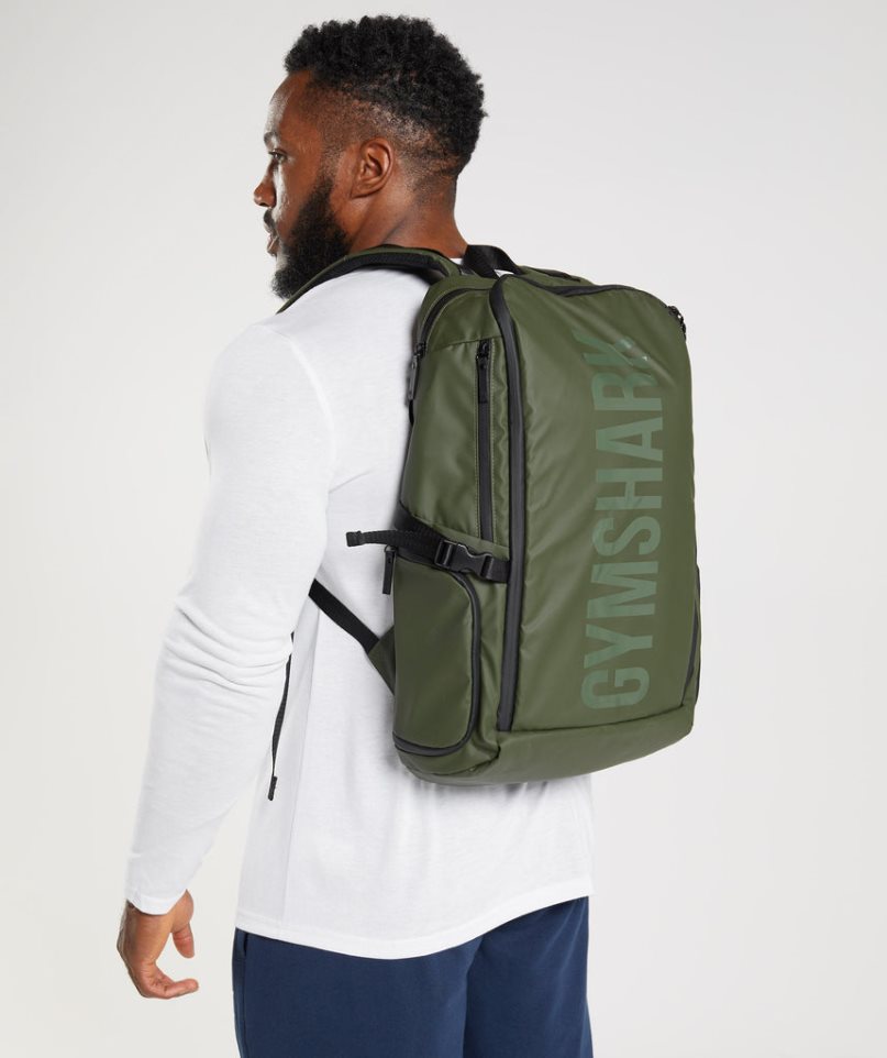 Gymshark X-Series 0.3 Backpacks Olive | NZ 5LRDAO